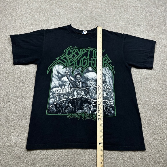 Vintage Cryptic Slaughter T Shirt Mens Size M Black Short Sleeve Anvil y… - Picture 5 of 8